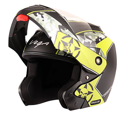 VEGA CRUX DX CAMO DULL BLACK NEON YELLOW C/V (M)