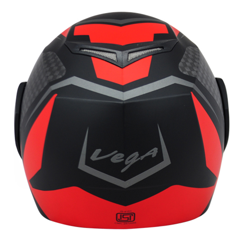 VEGA CRUX DX CHECKS DULL BLACK RED L