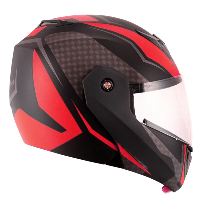 VEGA CRUX DX CHECKS DULL BLACK RED L