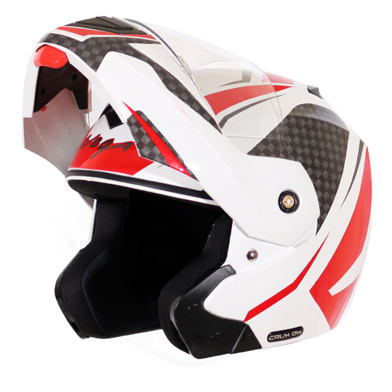 VEGA CRUX DX CHECKS WHITE RED L