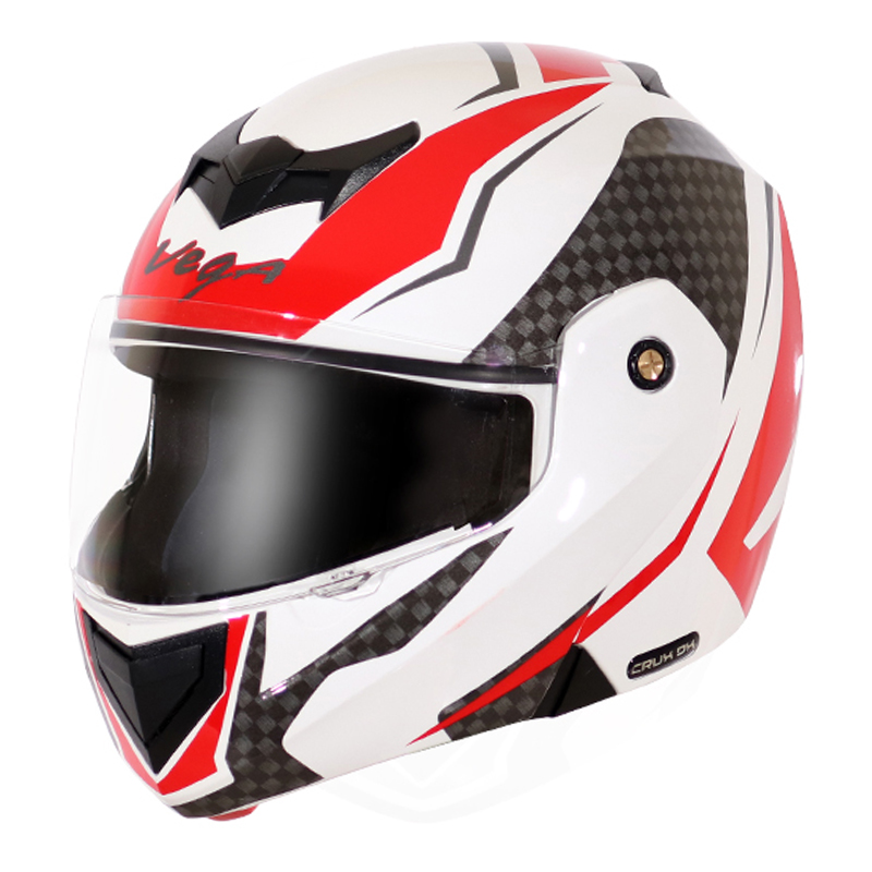 VEGA CRUX DX CHECKS WHITE RED L