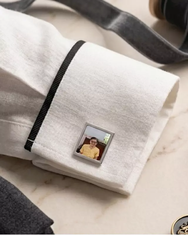 Affinity Collection personalized cufflinks set featuring custom photo or engraved design.