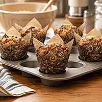 Cupcake Baking Cup DARK Brown Mariposa Print 2"x3 1/4" 10/100