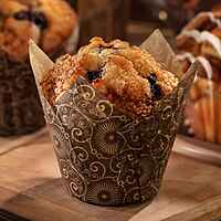 Cupcake Baking Cup DARK Brown Mariposa Print 2"x3 1/4" 10/100