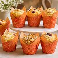 Cupcake Baking Cup RED Mariposa Print 2"x 3 1/4" 10/100