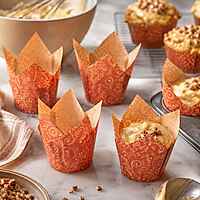 Cupcake Baking Cup RED Mariposa Print 2"x 3 1/4" 10/100