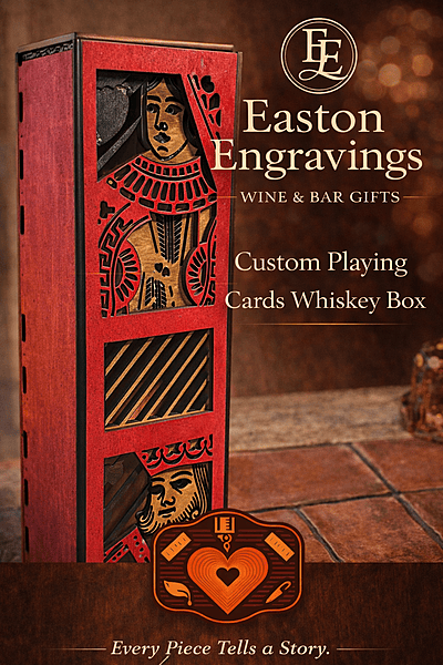 Playing Cards Wooden Wine Box