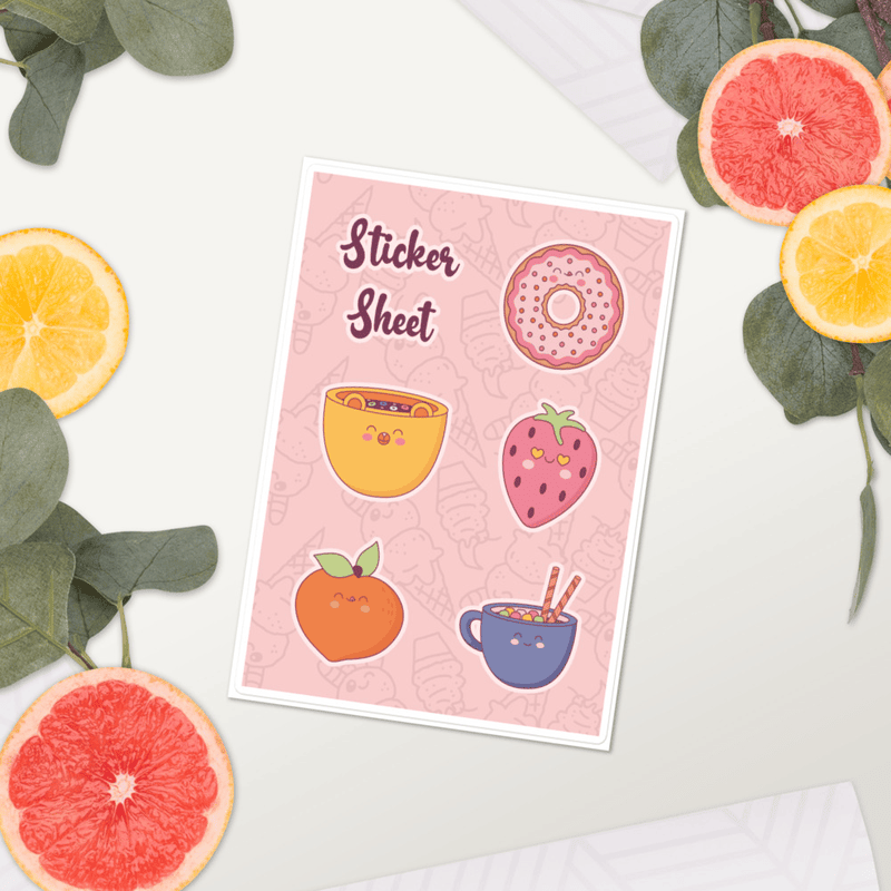 Cute Food Sticker sheet