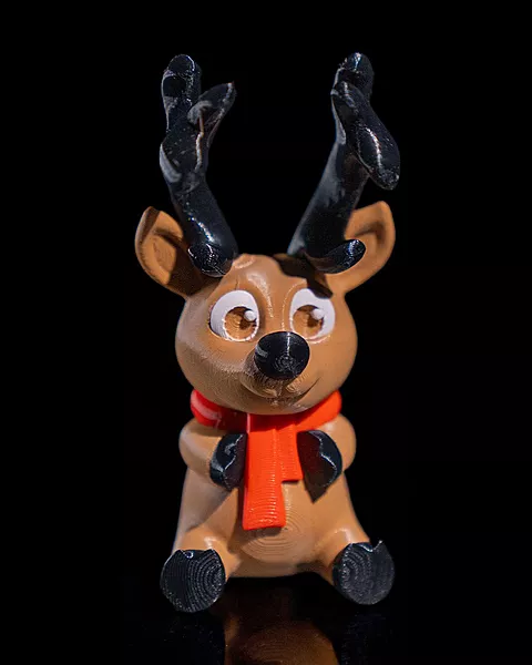 Cute Reindeer Phone Stand 3D printed