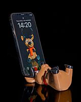 Cute Reindeer Phone Stand 3D printed