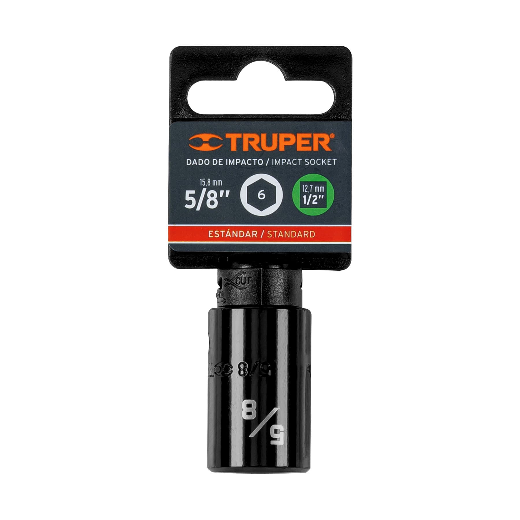 Dado de impacto, 6 puntas, cuadro 1/2' de 11/16' - D-7422-H / 13380