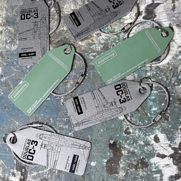 Aviationtag Douglas DC-3 - Rosinenbomber - DCXXX - Silver