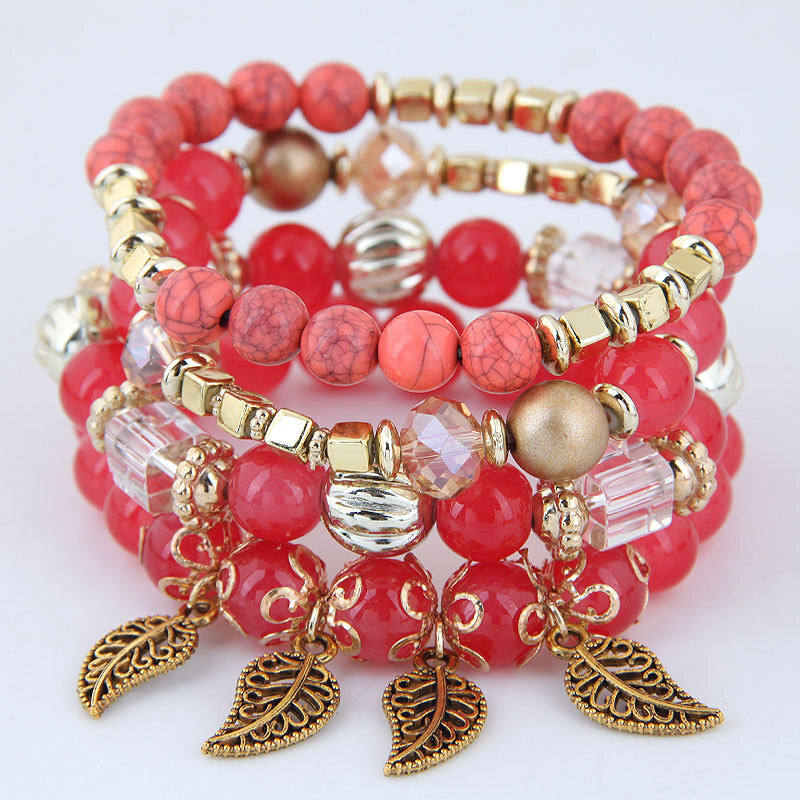 BOHEMIAN 4IN1 ELASTIC BEADED BRACELET