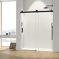 Shower door -60"W x76"H Frameless Shower Door with Soft-Closing Buffer
