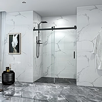 Shower door -60"W x76"H Frameless Shower Door with Soft-Closing Buffer
