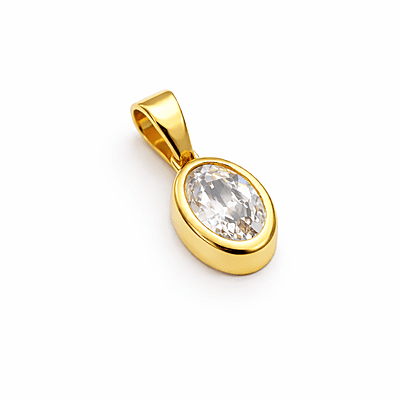 COLGANTE ENGARCE VIROLA CON PIEDRA OVAL VERTICAL (MOD. D011)