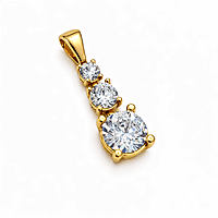 COLGANTE ENGARCE A GRIFAS CON TRES PIEDRAS EN VERTICAL REDONDAS (MOD. D019)