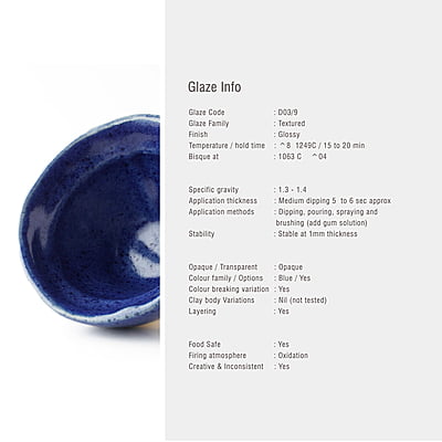 Sara High Fire Semi Matt Blue Azure D03/9 Sara High Fire Semi Matt Blue Azure D03/9