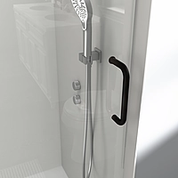 Shower door -60"W x76"H Frameless Shower Door(Matte Black)
