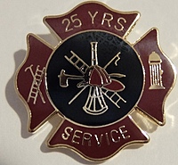 Firefighter Stock Service Award Pin