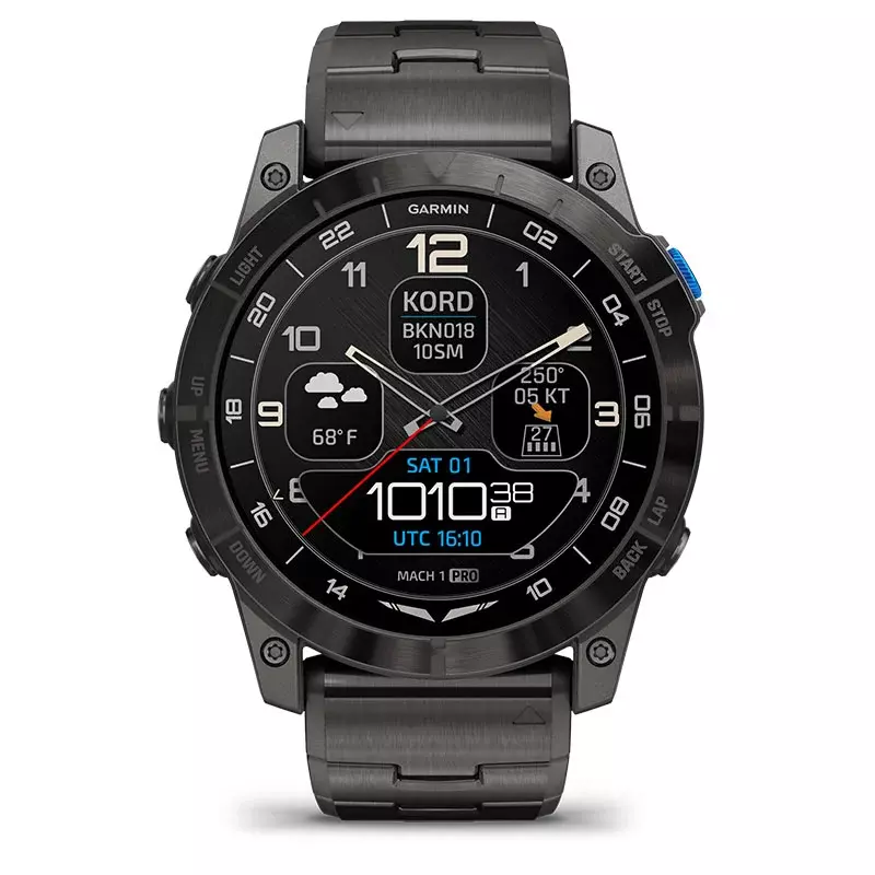 D2™ Mach 1 Pro / Aviator Smartwatch with Vented Titanium Bracelet