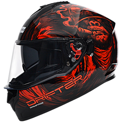 STUDDS DRIFTER D3 MATT BLACK N2 RED D/V (M)