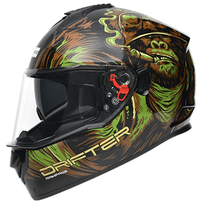 STUDDS DRIFTER D3 MATT BLACK N3 GREEN D/V (L)