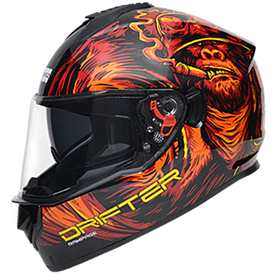 STUDDS DRIFTER D3 BLACK/RED N10 ORANGE D/V (XL)