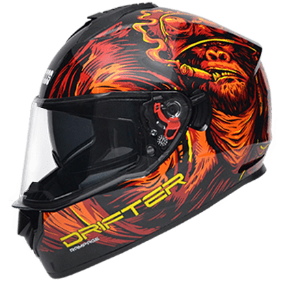 STUDDS DRIFTER D3 BLACK/RED N10 ORANGE D/V (XL)