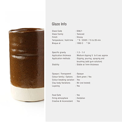 Sara High Fire Textured Chocolate Brown D36/1