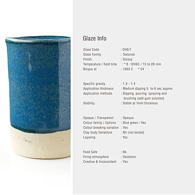 Sara High Fire Textured Cerulean D40/1 Sara High Fire Textured Cerulean D40/1