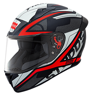 STUDDS THUNDER D4 BLACK N2 RED M/V (L)