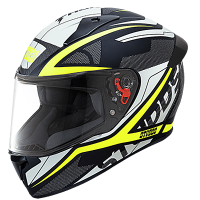 STUDDS THUNDER D4 MATT BLACK N5 YELLOW M/V (L)