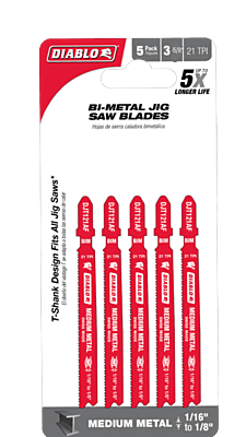 DIABLO - 3-5/8" Jig Saw Blades for Cuts in Bi-Metal DIABLO - 3-5/8" Jig Saw Blades for Cuts in Bi-Metal