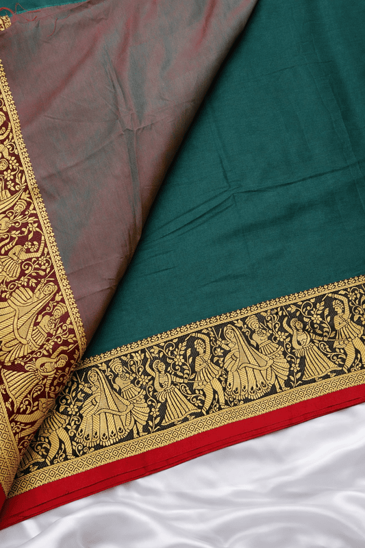 Narayanapet Saree - Dark Green