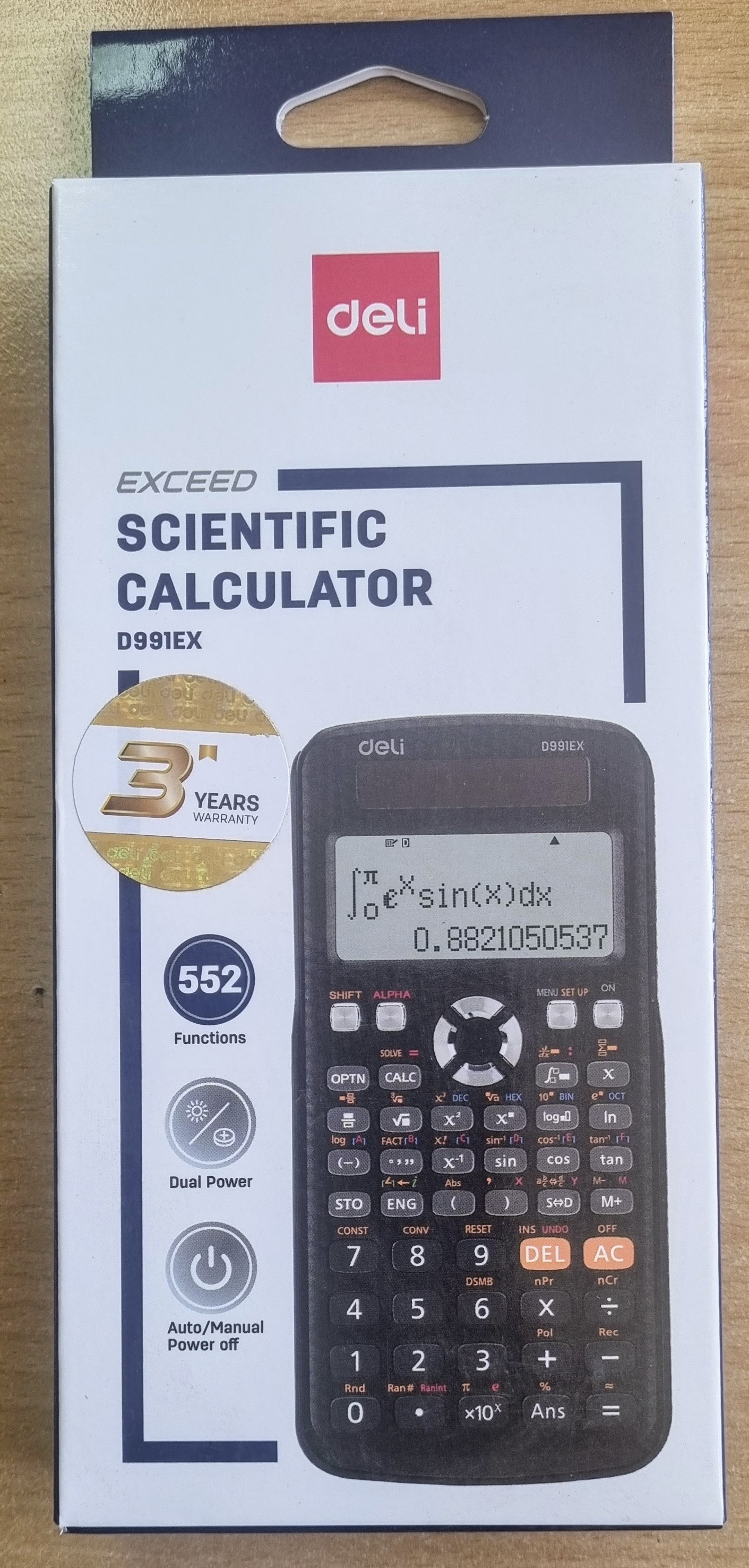 DELI EXCEED D991EX SCIENTIFIC CALC.552F