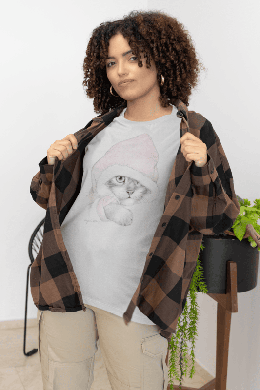 Cute Cat In Hooded Robe Heliconia Softstyle T-shirt