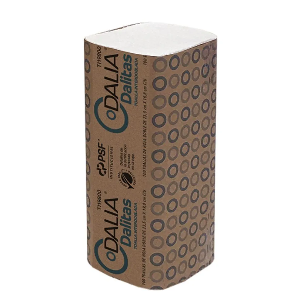 DALITAS TOALLA INTERDOBLADA 100 PZAS