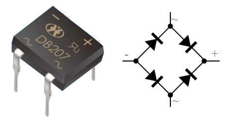 DB207 2A/1000V BRIDGE RECTIFIER