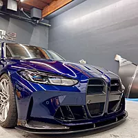 BMW G8X G80 G82 M3 M4 V2 Dual Slat Carbon Fiber Front Bumper Duct Vents (2021+)