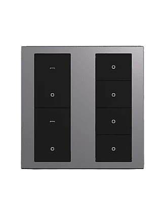 4-Gang 8-Button Switch - gray