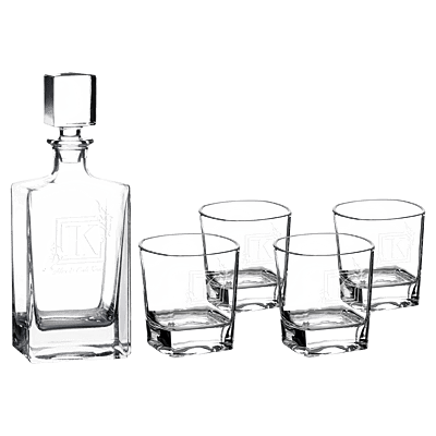 Polar Camel Rectangle Rocks Glasses Set of Four