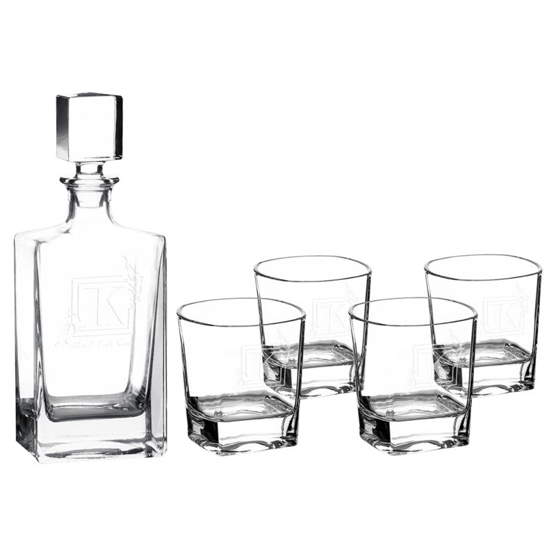 Polar Camel Rectangle Rocks Glasses Set of Four