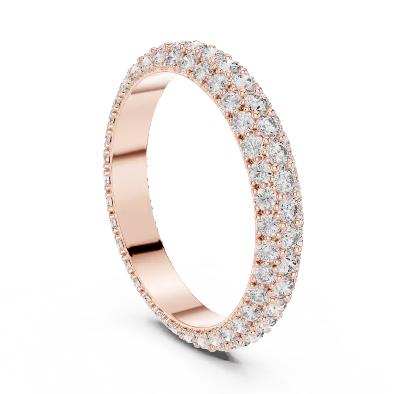 Trilia three row full eternity band 4.1mm