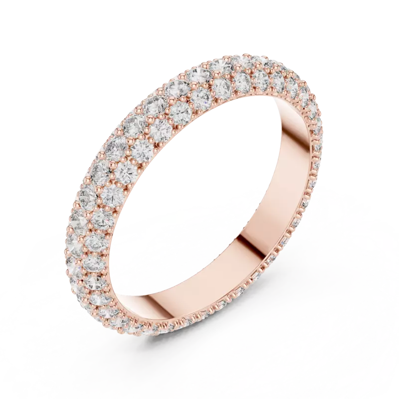Trilia three row full eternity band 4.1mm