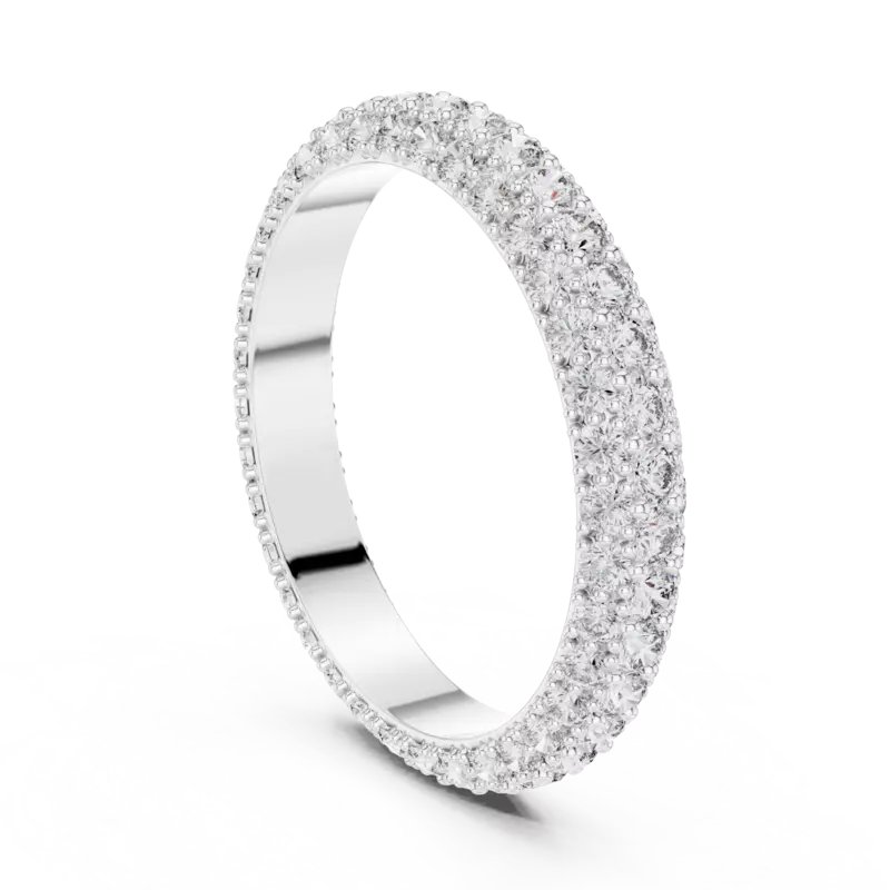 Trilia three row full eternity band 4.1mm