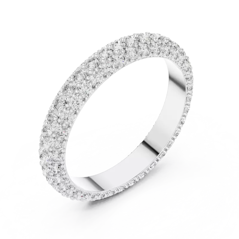 Trilia three row full eternity band 4.1mm