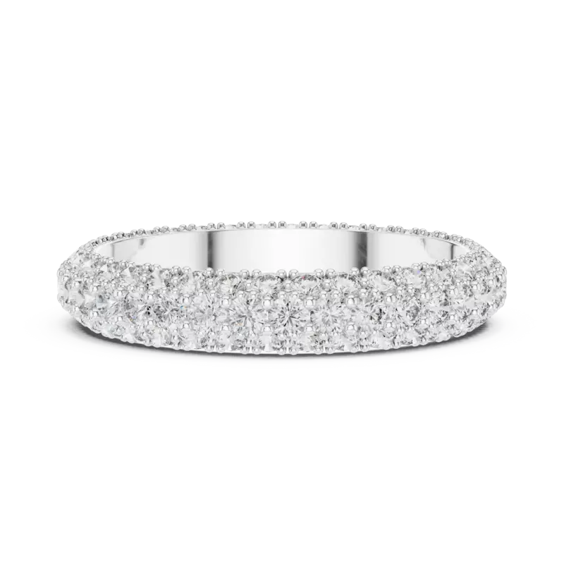Trilia three row full eternity band 4.1mm