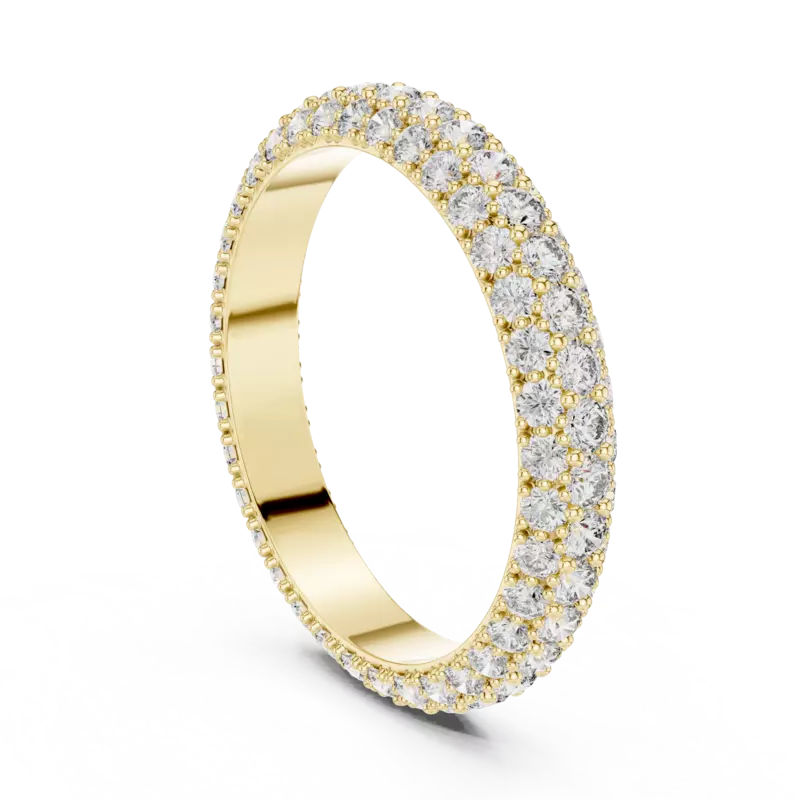 Trilia three row full eternity band 4.1mm