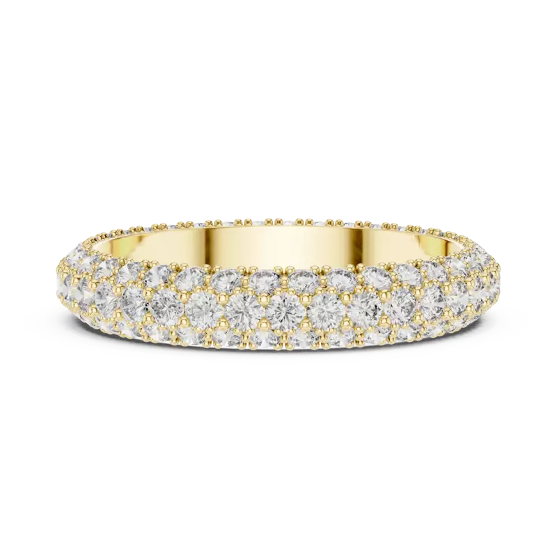Trilia three row full eternity band 4.1mm